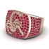 Scorpion Men Ruby Signet Ring - Sean No. 11